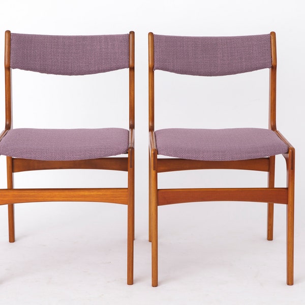 2 0f 6 mid century vintage chairs, 1960s, Danish, teak