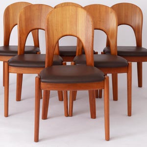 Set of 10 Dining Chairs by Danish Designer Niels Koefoed (1970s) – Teak Frames - Reserved for Jazmyne