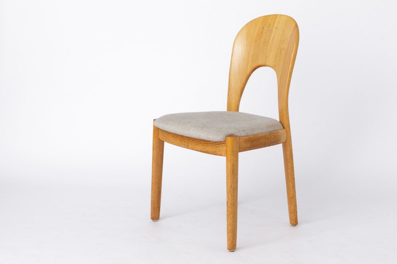1 des 3 chaises Niels Koefoed en chêne années 1970 Vintage danois image 3