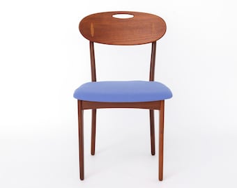 Vintage Teak Dining Chair by Svend A. Madsen for K. Knudsen & Søn, Denmark 1960s – Scandinavian Mid Century Chair, Newly Upholstered Seat
