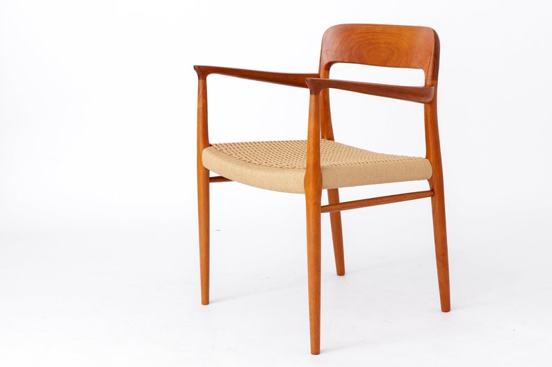 Armchair No. 56 by Niels Otto Møller (1954) – Teak Frame, Renewed Danish Paper Cord, Worldwide Shipping image 2