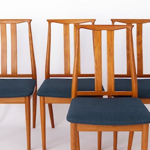 4 chaises à repas vintage, années 1960, danoises, teck