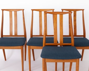 4 chaises à repas vintage, années 1960, danoises, teck