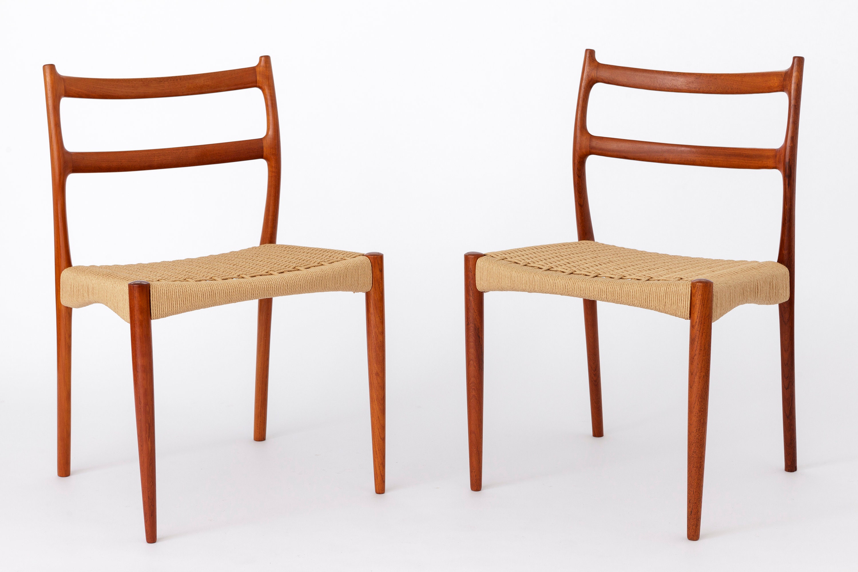 Pair of Vintage Danish Teak Dining Chairs by Søren Ladefoged Pair of Vintage Danish Teak Dining Chairs by Søren Ladefoged
