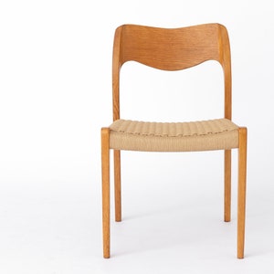 1 of 3 Niels Moller Chair, model 71 Oak, 1950s Vintage Danish