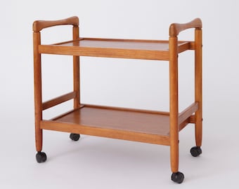 Teak serving trolley 60s-70s vintage