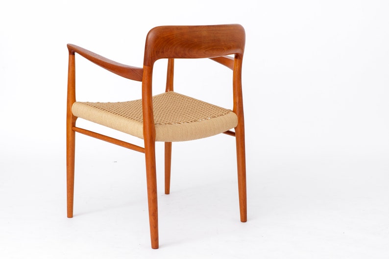 Armchair No. 56 by Niels Otto Møller (1954) – Teak Frame, Renewed Danish Paper Cord, Worldwide Shipping image 7
