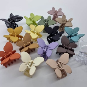 Matte butterfly hair claws, Hair Claw, Large Claw clips, hair Clips, Hair accessories, butterfly clip