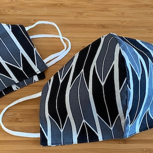 Black and White Geo- Cotton Face Mask