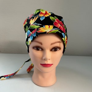 Scrub Cap - Birds of Paradise