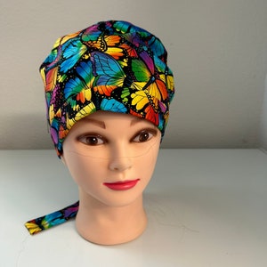 Scrub Cap - Stained Butterflies