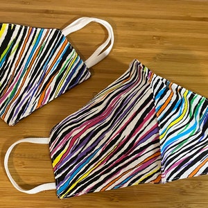 Cotton Face Mask - Rainbow Rips