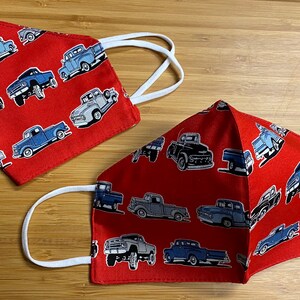 Red Vintage Trucks - Cotton Facemasks