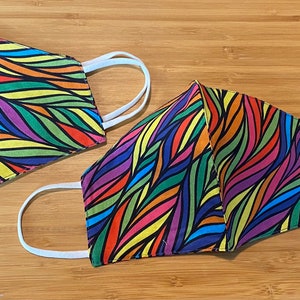 Rainbow Mosaic - Cotton Face Mask