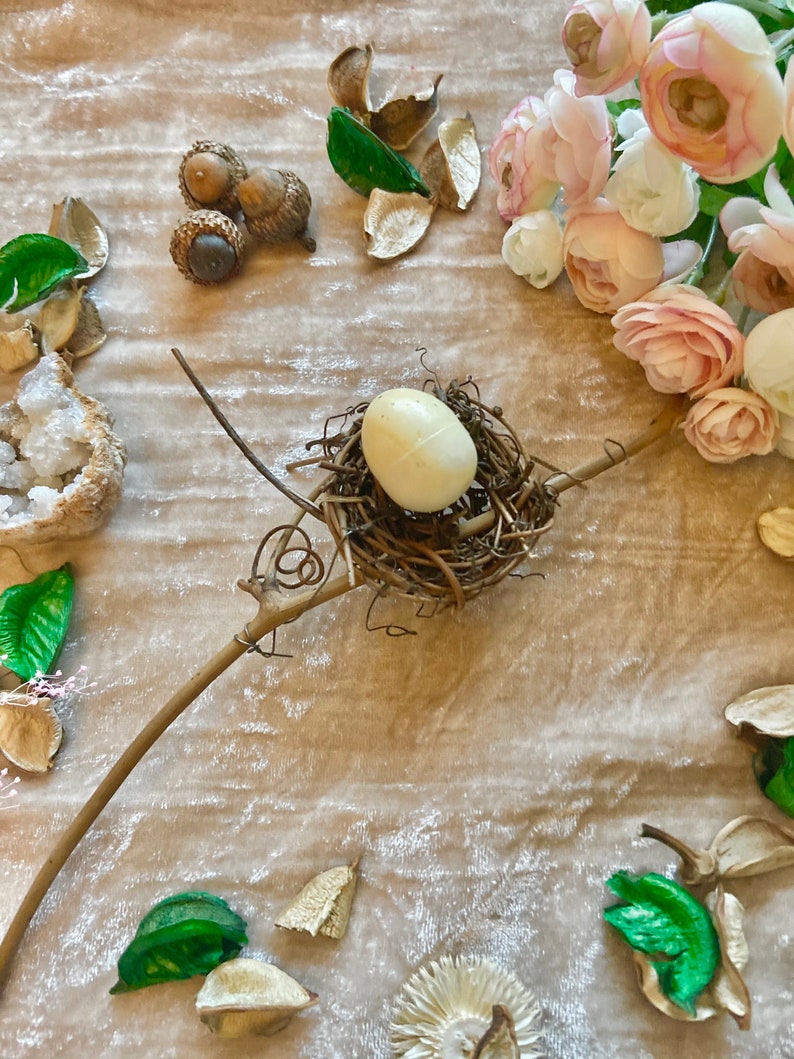 Birds Nest Spring Equinox Bird/'s Nest Branch Ostara Decor Easter Decor Altar Decor Pagan Witchcraft Decor Sabbats