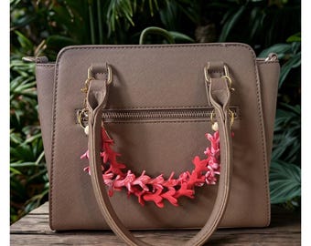 Purse Charm - Double Strand - Puakenikeni and Pakalana Flower charms, purse decor