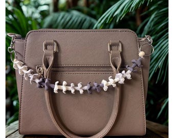 Purse Charm - Single Strand - Puakenikeni and Pakalana Flower charms, purse decor