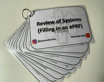 Review of Systems (filling in an ePRF) FLASHCARDS
