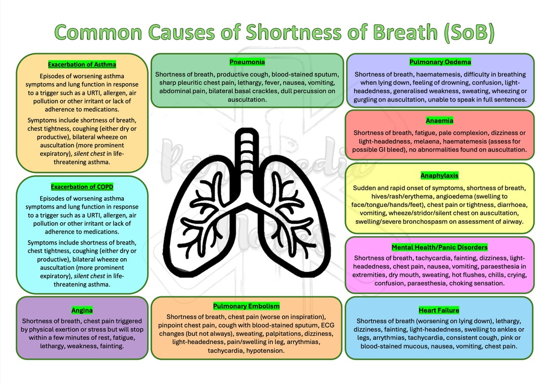 Common Causes of Shortness of Breath - Etsy