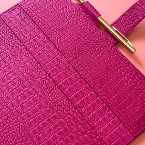 Handmade Croc Vegan Leather Planner Binder: A5/A6 Agenda Accessory Set image 5
