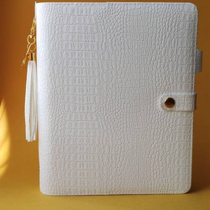 Handmade Vegan Leather Planner: A5/A6 Crocodile Binder