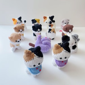 Crochet Cute Cat Keychain, Handmade Mini Crochet Amigurumi Cat Keychain, Cute Keyring, Crochet Cat Stuffed Animal, Cute Gifts For Cat Lovers
