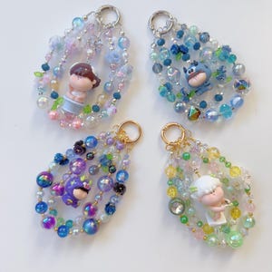 POPMART Phone Charm: Hand-Painted Beads Keychain - Amlls Angle
