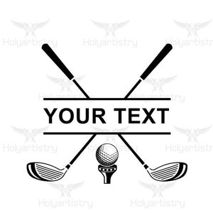 Golf SVG, golf name frame and ball Cutting File for Cricut,Vector,Silhouette, Clipart,Vinyl cut Files, png, eps, dxf file