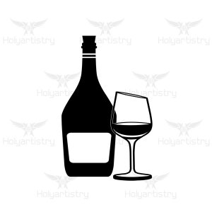 Vidrio de vino y botella SVG, archivo de corte de vino para Cricut,Vector,Silhouette para personalizar camisetas, Clipart, archivos de corte de vinilo