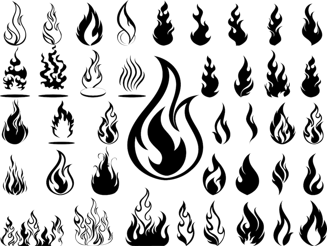 Fire Svg, Fire Flame Svg, Flame Svg, Fire Clipart, Fire Cut Files for ...