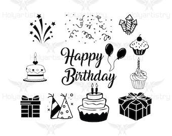 birthday bundle SVG, happy birthday Cutting File for Cricut,Vector,Silhouette for Customizing T-Shirts,Clipart,Vinyl cut Files