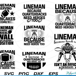 Joueur de ligne de football SVG, fichier de coupe de joueur de ligne pour Cricut, vecteur de joueur de ligne, monogramme Silhouette, Clipart, vinyle coupe fichiers, png, eps, fichier dxf image 1