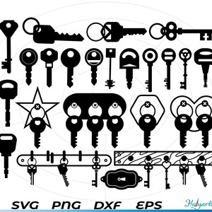 House Keys SVG, Vintage Keys PNG,Keys Clipart, Car Keys Svg,Home Keys Png,Keys Stencil,Keys Cricut Silhouette Cut File,Png,Eps,Dxf