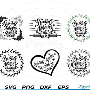 Amigos para siempre SVG / Mejores amigos SVG / BFF Svg / Archivo de corte Bff / Cita de mejores amigos Svg / Mejores amigos diciendo Svg / Mejores amigos camiseta