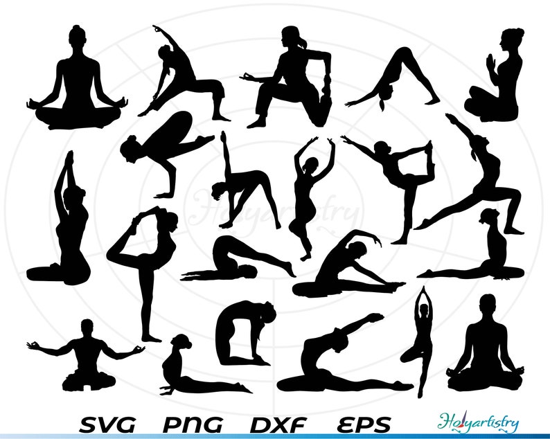 Yoga SVG Bundle, Yoga SVG, Meditation svg, Yoga Clipart, Yoga svg Cut Files for Cricut, Yoga Silhouette,Yoga Pose svg, Nature svg image 1