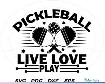 Pickleball SVG, Pickleball Cutting File for Cricut, Vector, Silhouette for Customizing T-Shirts, Clipart, Vinyl cut Files