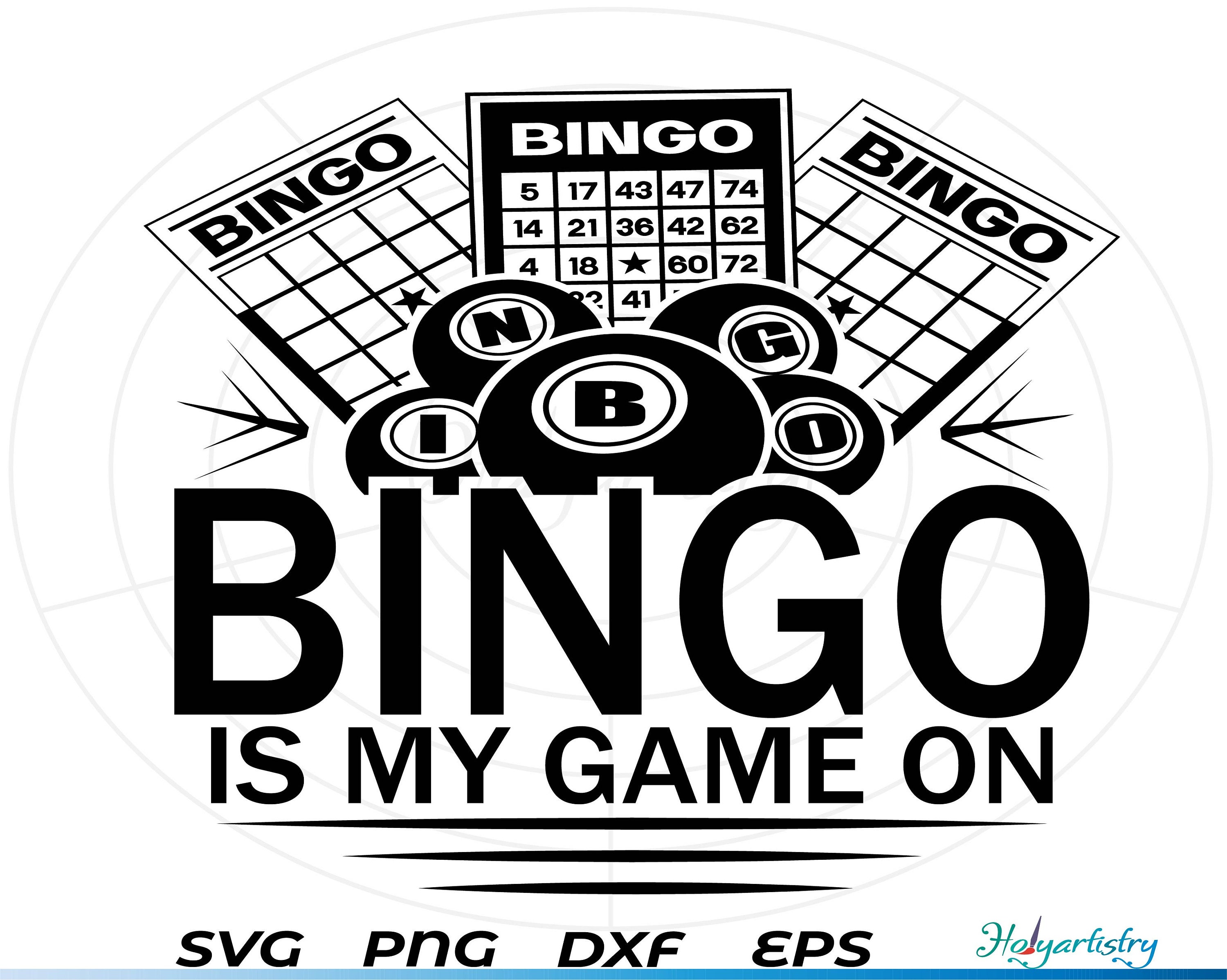 Bingo SVG, Bingo Cutting File for Cricut, Bingo Vector, Bingo Monogram