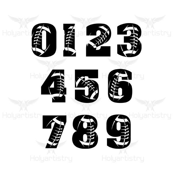 Jersey Number SVG Sports Number Cutting File for Cricut Etsy