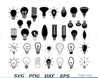 Glühbirne SVG-Bundle, Glühbirne PNG-Bundle, Glühbirnen SVG, Glühbirne Clipart, Glühbirne Schnittdateien für Cricut, Glühbirne Vektor