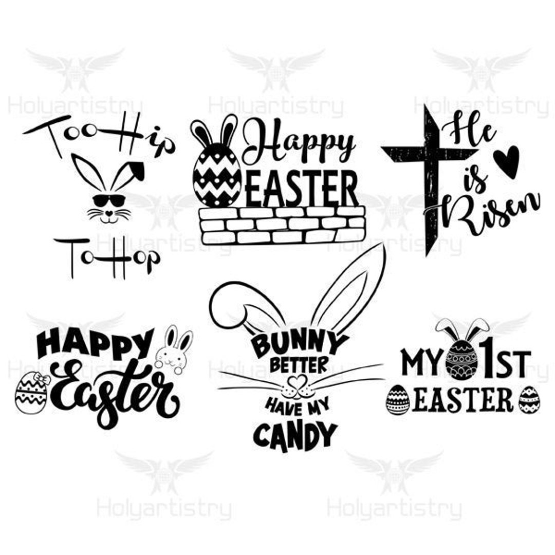 Easter SVG, Happy Easter Cutting File for Cricut, Ostern Vector, Bunny ...