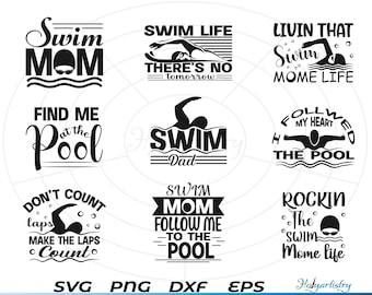Swimming svg, Swimmer svg, Swim svg, Clipart, Cut Files for Silhouette, Files for Cricut, Vector, dxf, png, Design