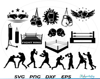 Pacchetto Svg di boxe, Guantoni da boxe Svg, Boxer Svg, Boxing Png, Boxing Club Svg, Boxing Life Svg, Clipart di boxe, Boxing My Therapist Svg, Boxe