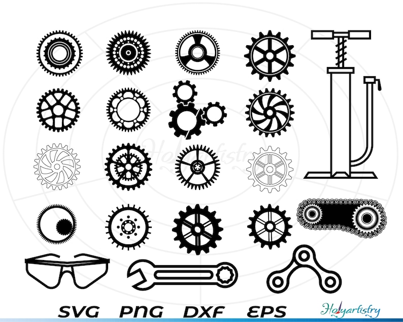 Gears SVG Bundle, Gears Dxf, Gears Png, Gears Clipart, Gears SVG Cut ...