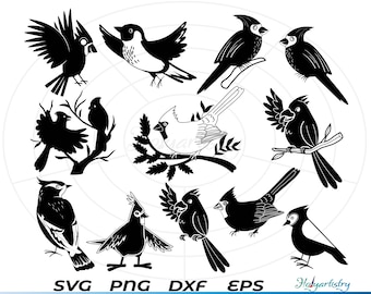 Cardinal SVG, Cardinal Bird svg, Bird svg, Cardinal Layered svg, Clipart, Cut Files for Silhouette, Files for Cricut, Vector, dxf, png