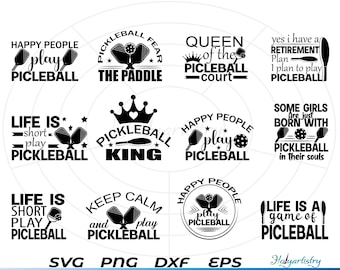 Pickleball  SVG, Pickleball  Cutting File for Cricut, Vector, Silhouette for Customizing T-Shirts, Clipart, Vinyl cut Files
