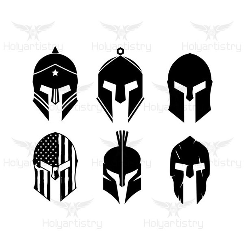Spartan Helmet SVG, Spartan Helmet Cutting File for Cricut,Vector,Silhouette, Clipart,Vinyl cut Files, png, eps, dxf file image 1