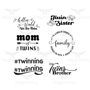 Twins bundle SVG, twins Cutting File for Cricut,Vector,Silhouette for Customizing T-Shirts,Clipart,Vinyl cut Files