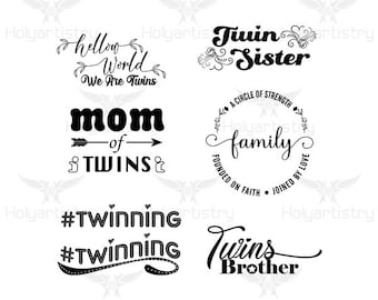 Twins bundle SVG, twins Cutting File for Cricut,Vector,Silhouette for Customizing T-Shirts,Clipart,Vinyl cut Files