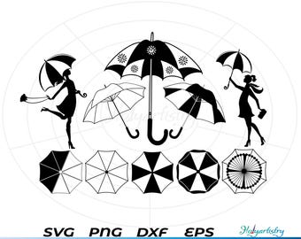 Regenschirm, Regenschirm Regen, Regenschirm mit Blume, Business Regenschirm, Clipart, Schnittdatei, Silhouette, Cricut, Vektor, dxf, png, Design, Strand