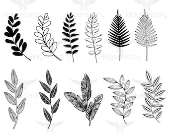 Leaf bundle  SVG, Leaf bundle Cutting File for Cricut, Vector, Silhouette, Clipart,Vinyl cut Files, png, eps, dxf file